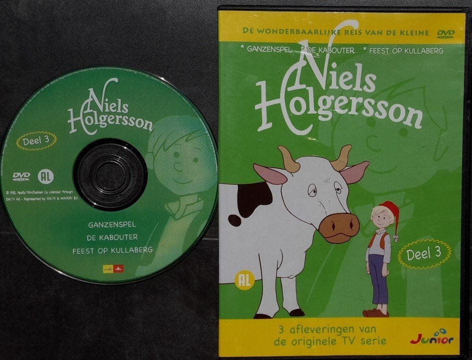 DVD - Niels Holgersson - Deel 3 - 3 Afleveringen, Animatie, Alle leeftijden, Tv-serie, Zo goed als nieuw