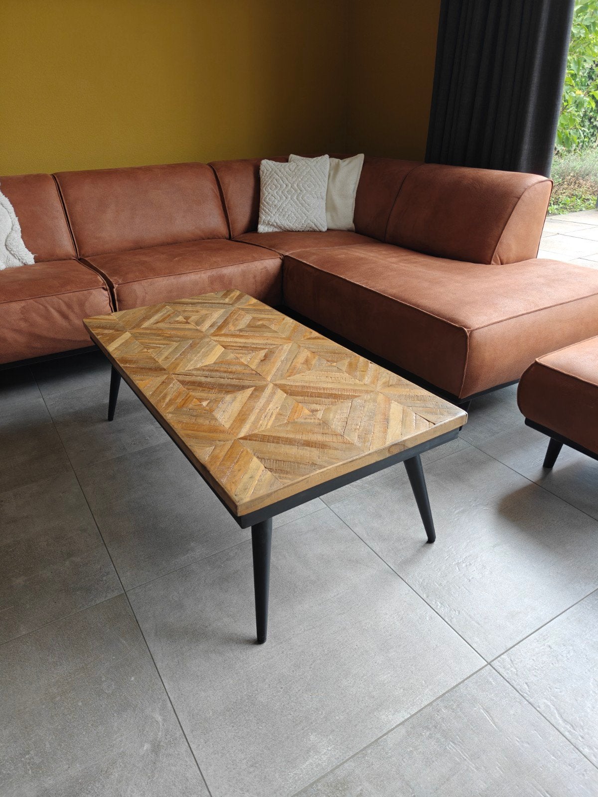 Salontafel - Hout/Metaal - BePureHome Rhombic, 100 tot 150 cm, 50 tot 100 cm, Zo goed als nieuw, Ophalen