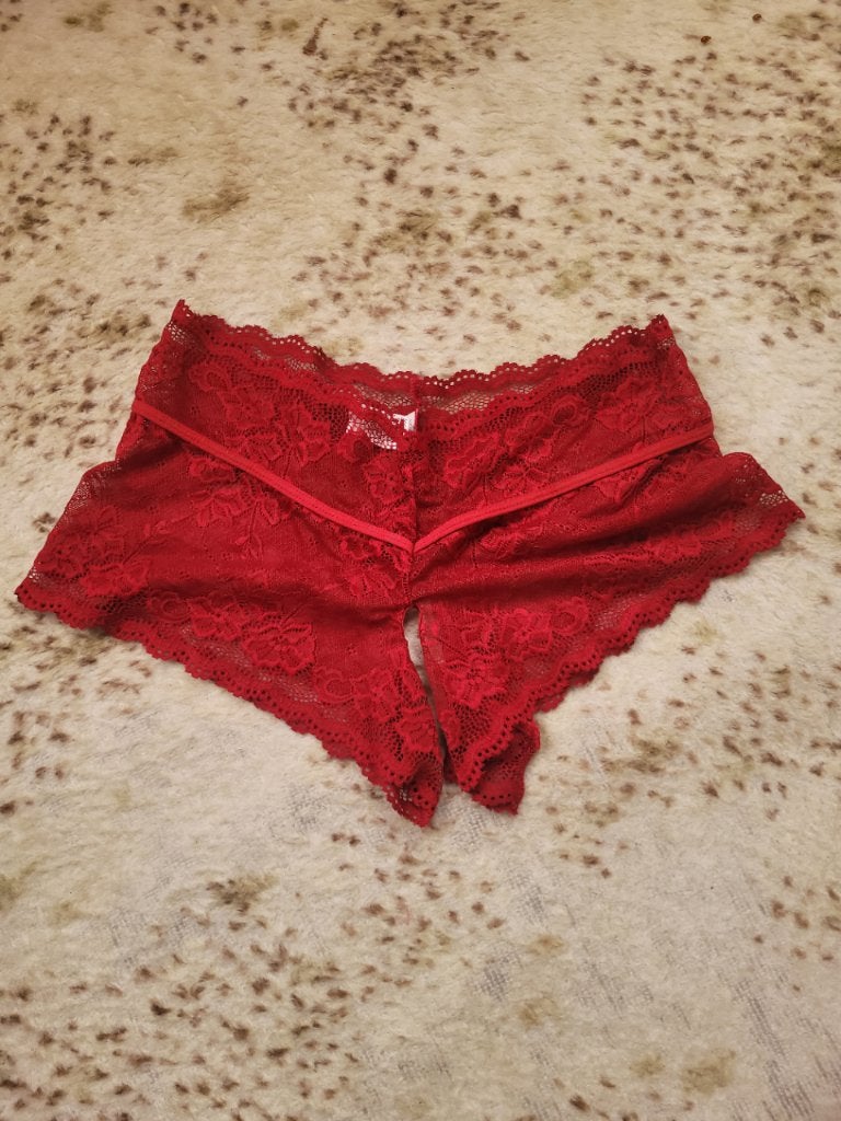 Rode kanten vlinder slip maat L, Kleding | Dames, Onbekend, Ophalen of Verzenden, Rood, Slip