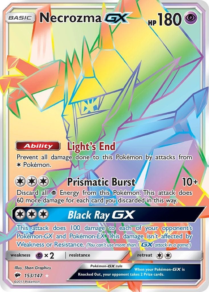 Burning Shadows » Necrozma-GX 153/147, Ophalen of Verzenden, Nieuw, Losse kaart