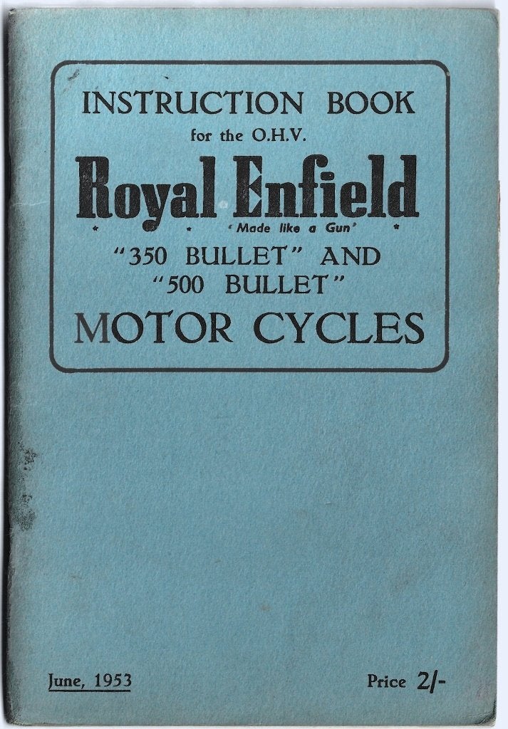 Royal Enfield Bullet 350 Bullet 500 manual motor (7750z), Motoren, Handleidingen en Instructieboekjes, Overige merken, Verzenden