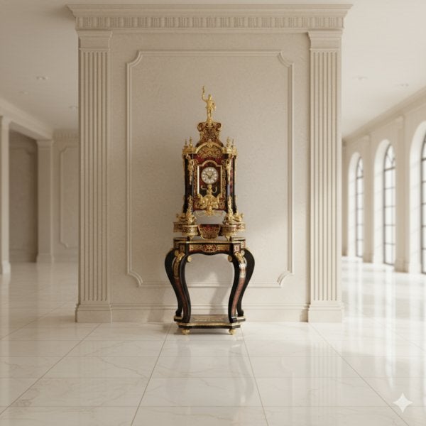 24420 Paarden-Boulle Klok met Console, Ophalen