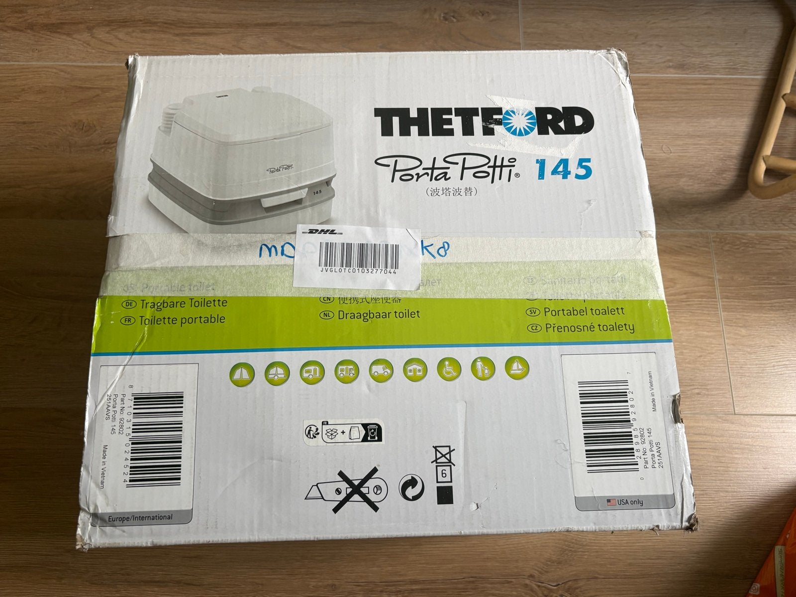 Thetford Porta Potti 145 draagbaar toilet, Ophalen, Nieuw