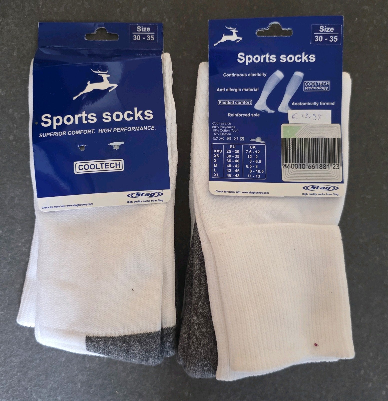 2 paar Stag sportsokken 30-35, Ophalen of Verzenden, Nieuw, Jongen of Meisje, Sokken