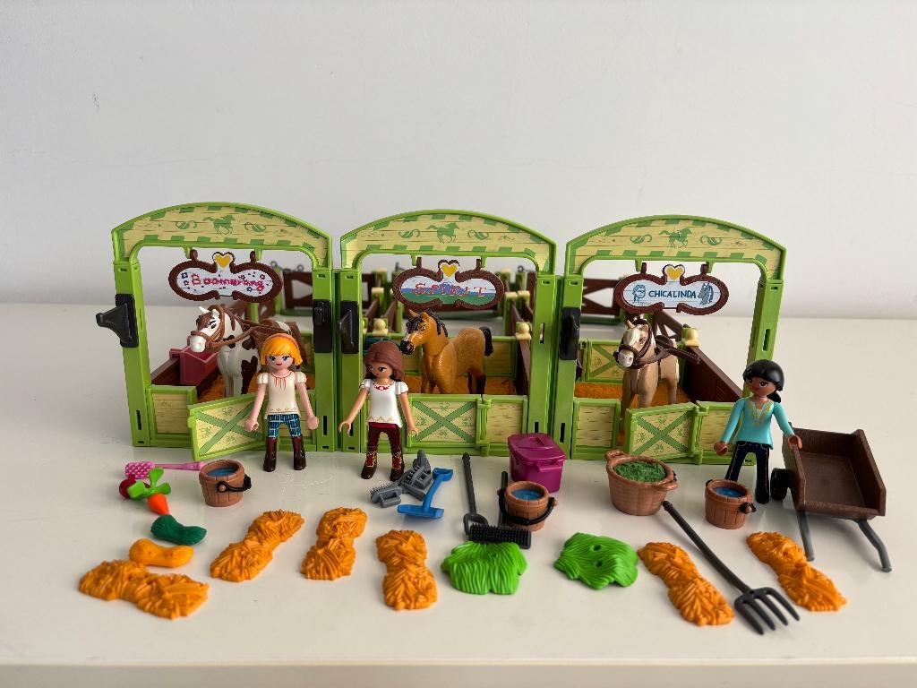 Playmobil Stallen, Spirit serie: 9480 + 9479 + 9478 p.p. st., Ophalen of Verzenden, Zo goed als nieuw, Complete set