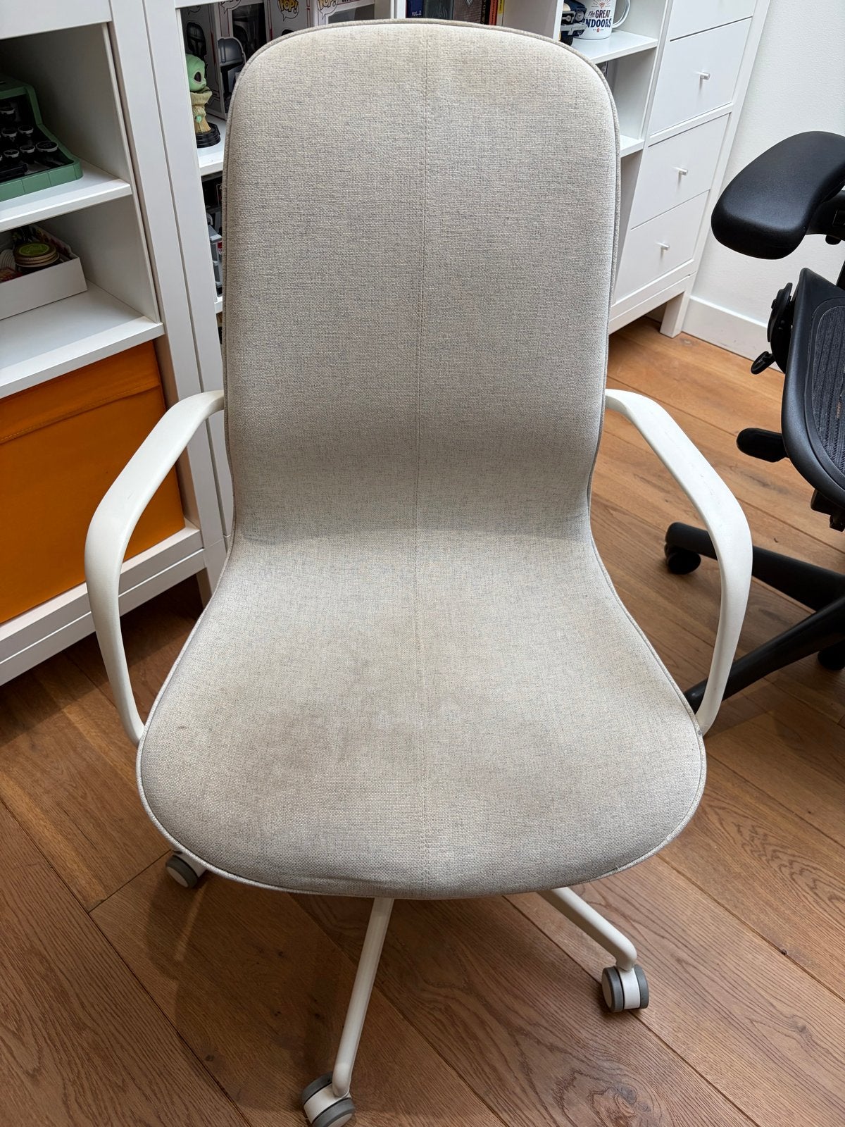 Comfortabele bureaustoel langfjall ikea - Beige/Wit, Ophalen, Gebruikt, Beige, Bureaustoel
