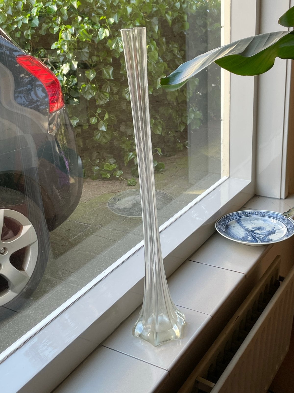 Elegante hoge glazen vaas - perfect voor lange bloemen, Ophalen