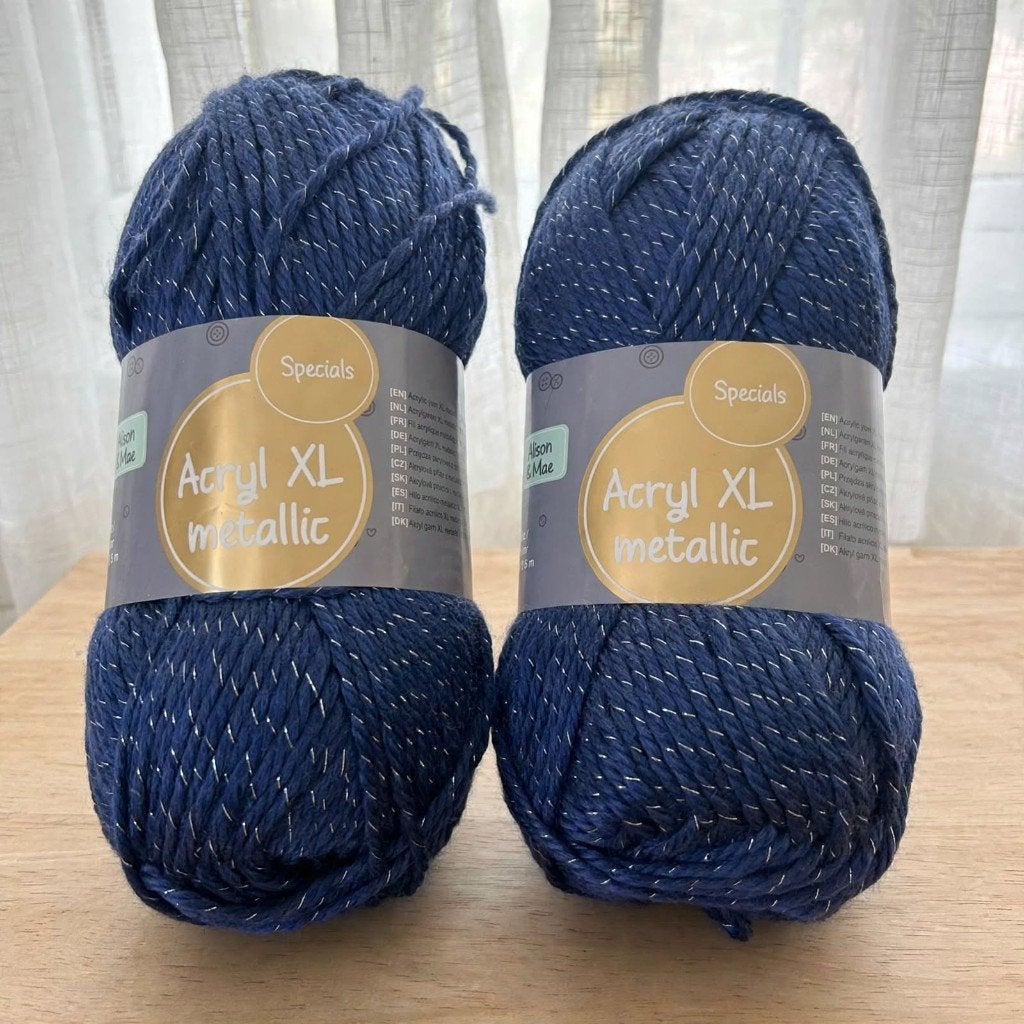 2x Nieuw! Alison & Mae Acryl XL Metallic, Hobby en Vrije tijd, Ophalen of Verzenden, Nieuw, Breien of Haken, Wol of Garen
