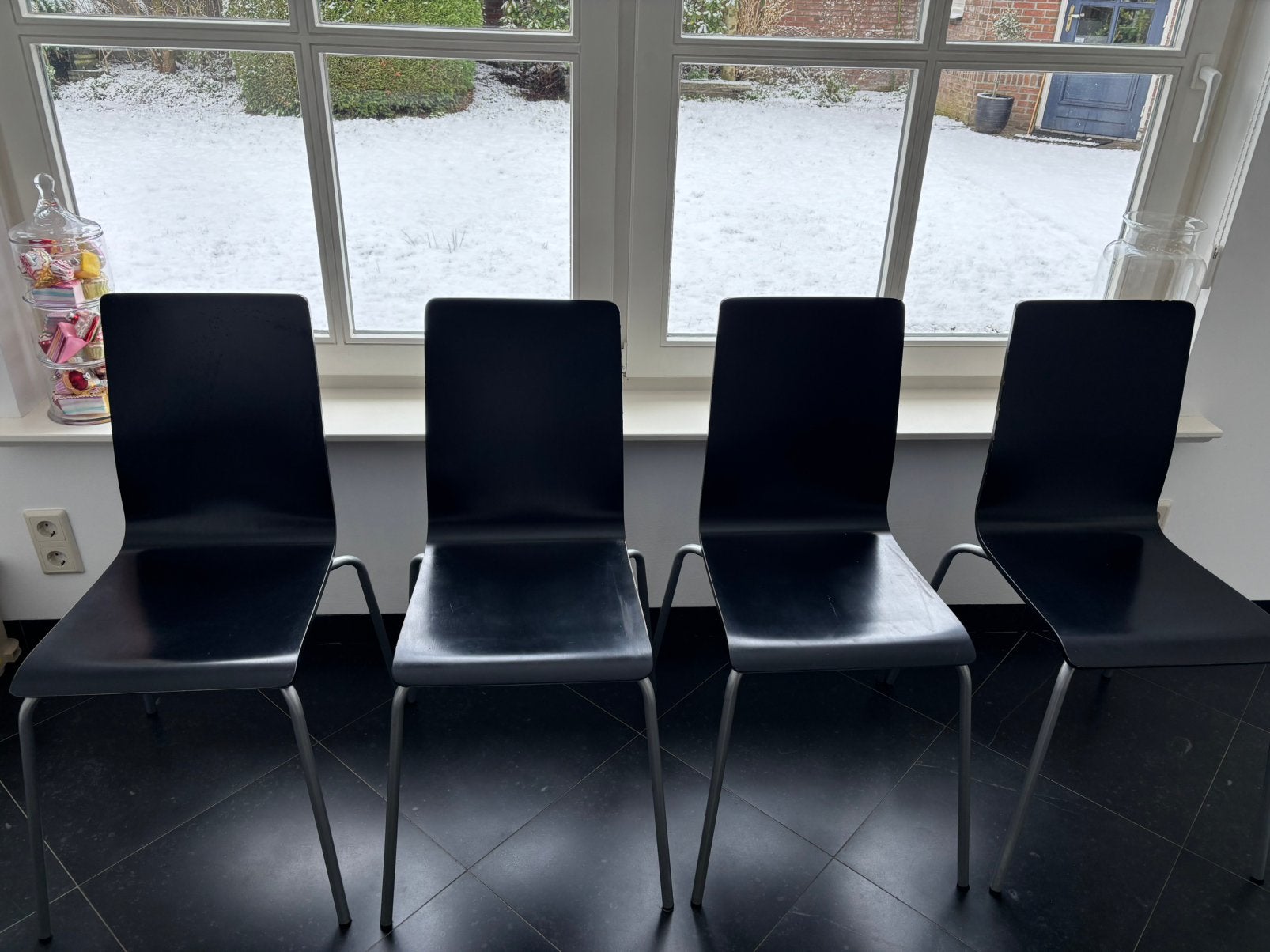 4 eetkamer stoelen Ikea Martin zwart, Huis en Inrichting, Stoelen, Ophalen, Gebruikt, Zwart