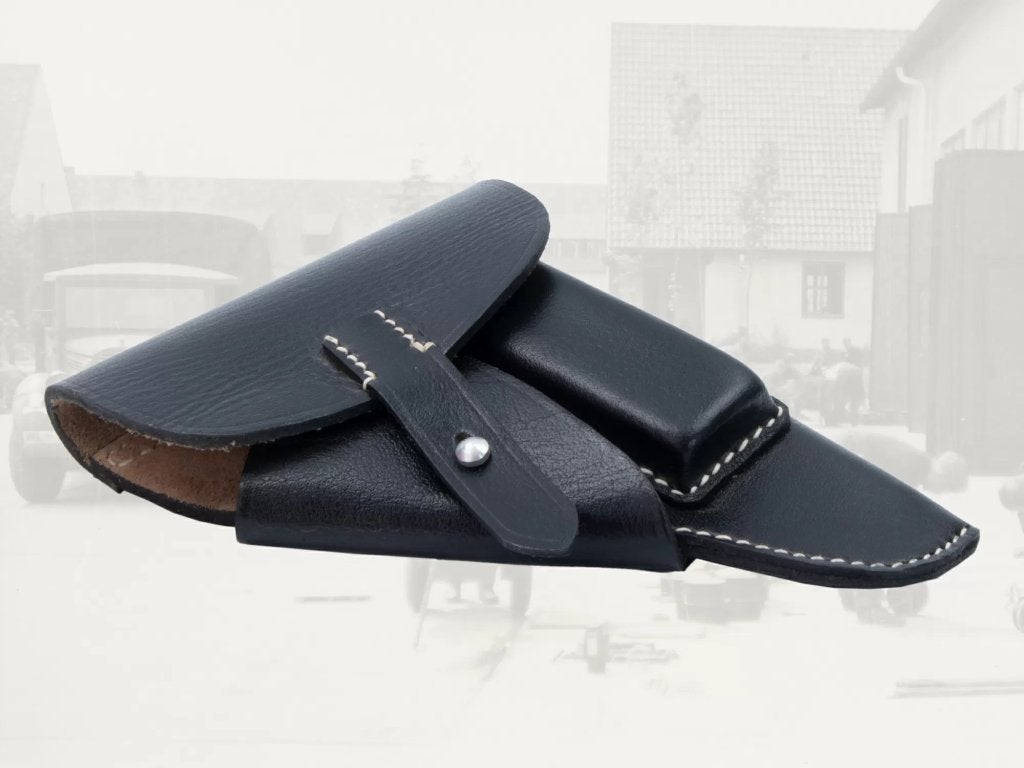 Holster,Walther,PPK,Duitsland,WWII,Zwart,Officier,Polizei, Verzamelen, Verzenden, Landmacht, Duitsland, Kleding of Schoenen