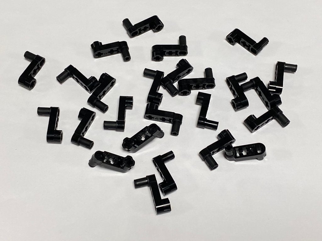 Partij 25x nieuwe zwarte Lego liftarm zwengel / pin 1x3