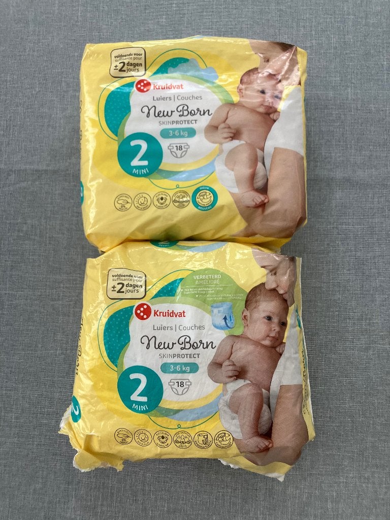 Kruidvat New Born 33 Luiers maat 2 Mini, Ophalen of Verzenden, Nieuw