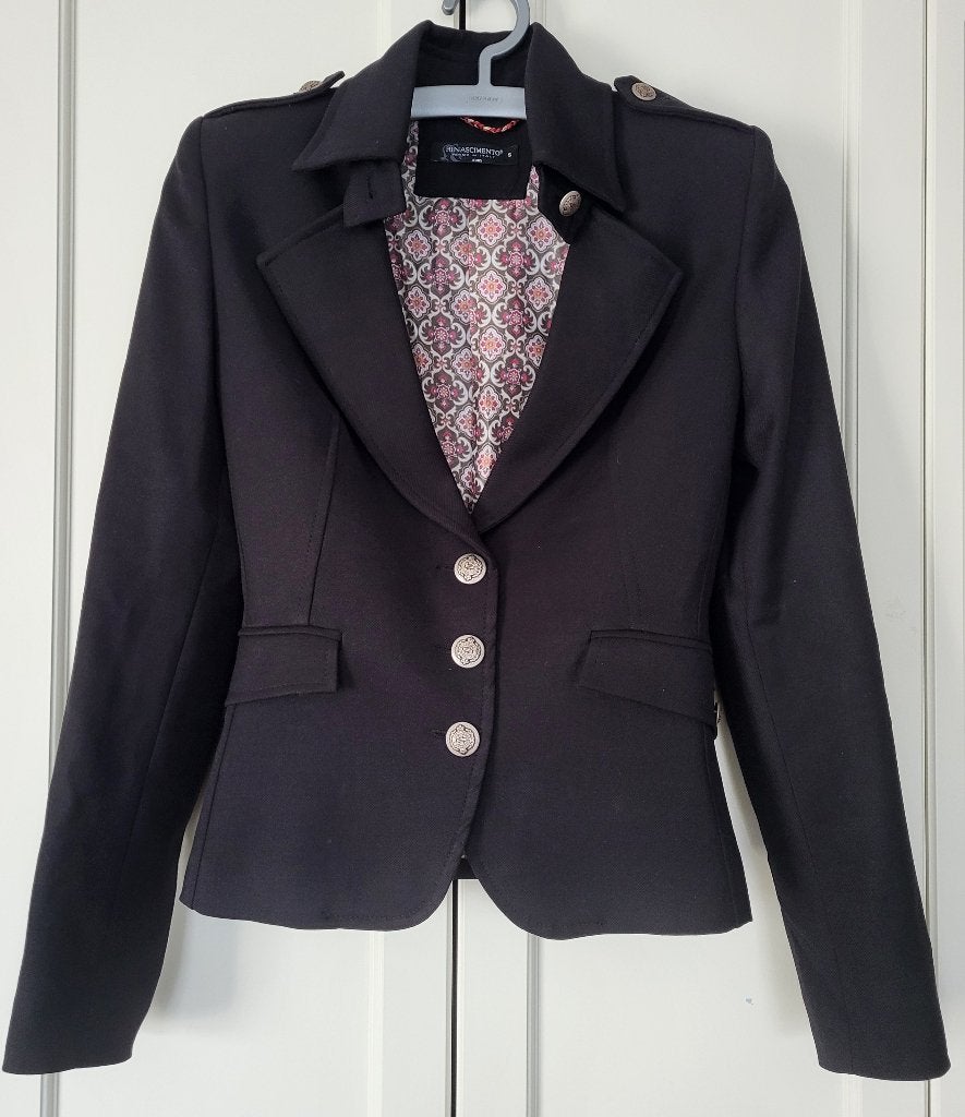 Als nieuw! Rinascimento blazer, zwart, maat S, Maat 38/40 (M), Zwart, Rinascimento, Ophalen of Verzenden