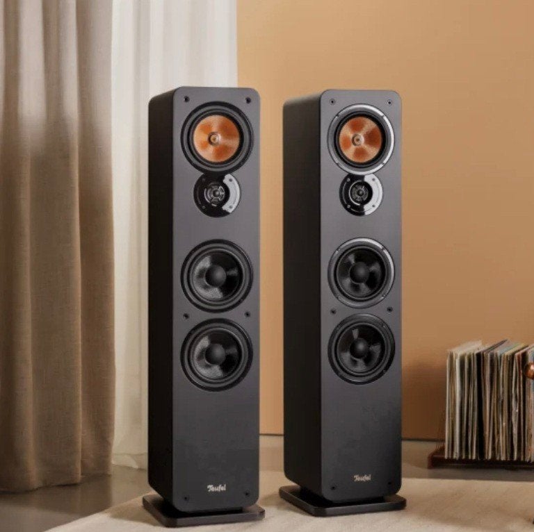 Teufel Ultima 40 Vloerstaande Luidsprekers - Zwart, Vloerstaande luidspreker, Basreflex, Zo goed als nieuw, Ophalen