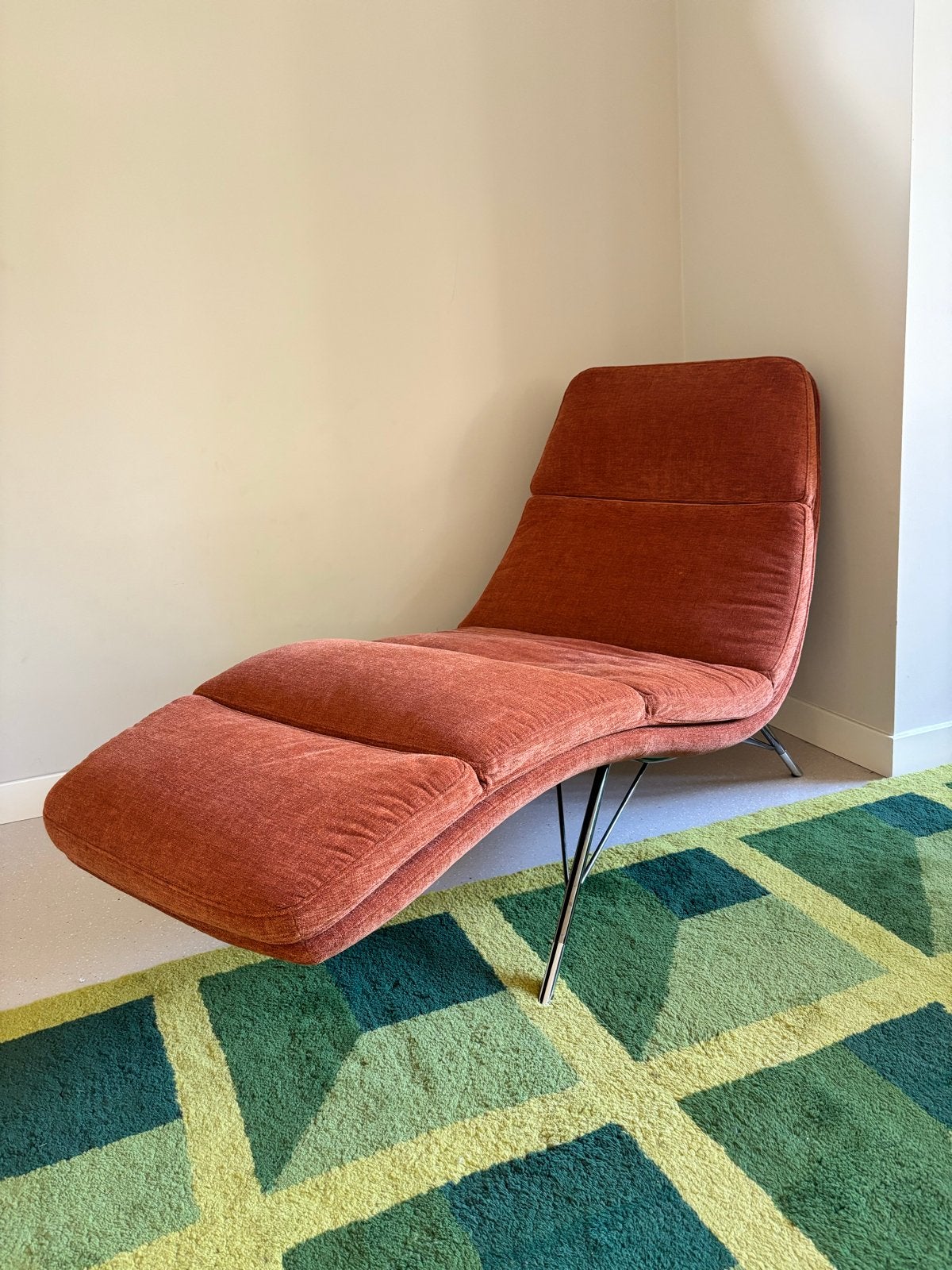 Roche Bobois Calibri Chaise Longue -  lounge chair - ZGAN, Ophalen, Eenpersoons, Zo goed als nieuw, Minder dan 150 cm