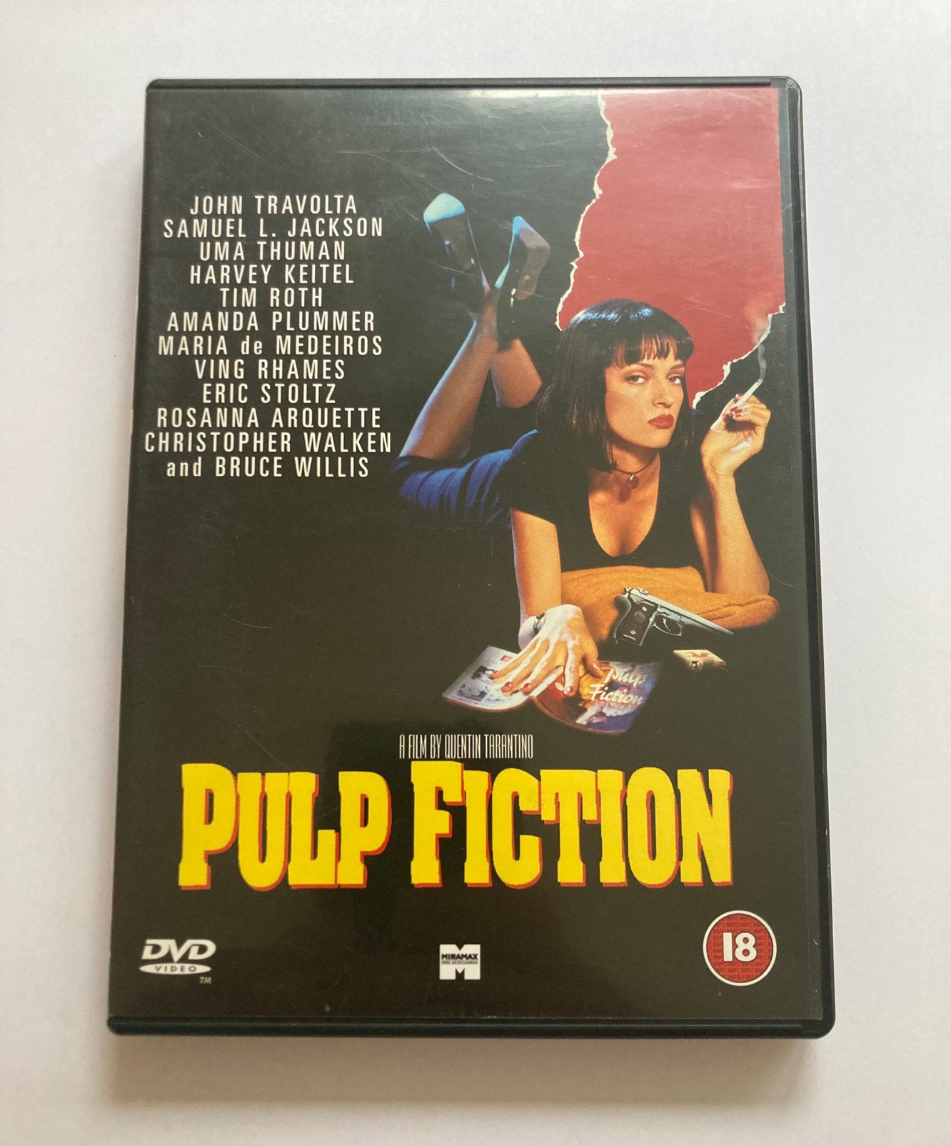 Pulp Fiction, 1994 / DVD / Quentin Tarantino / UK import, Vanaf 16 jaar, Ophalen of Verzenden, Zo goed als nieuw, Maffia en Misdaad