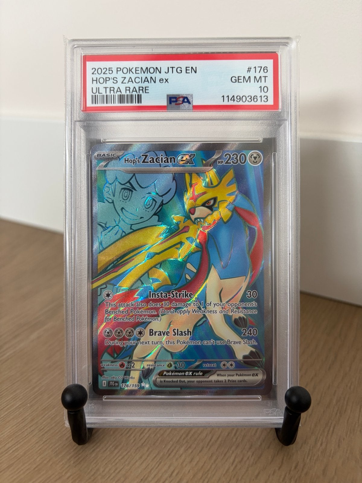 Hop's Zacian VMAX PSA 10 Gem Mint Pokémon Kaart, Ophalen of Verzenden, Nieuw, Losse kaart