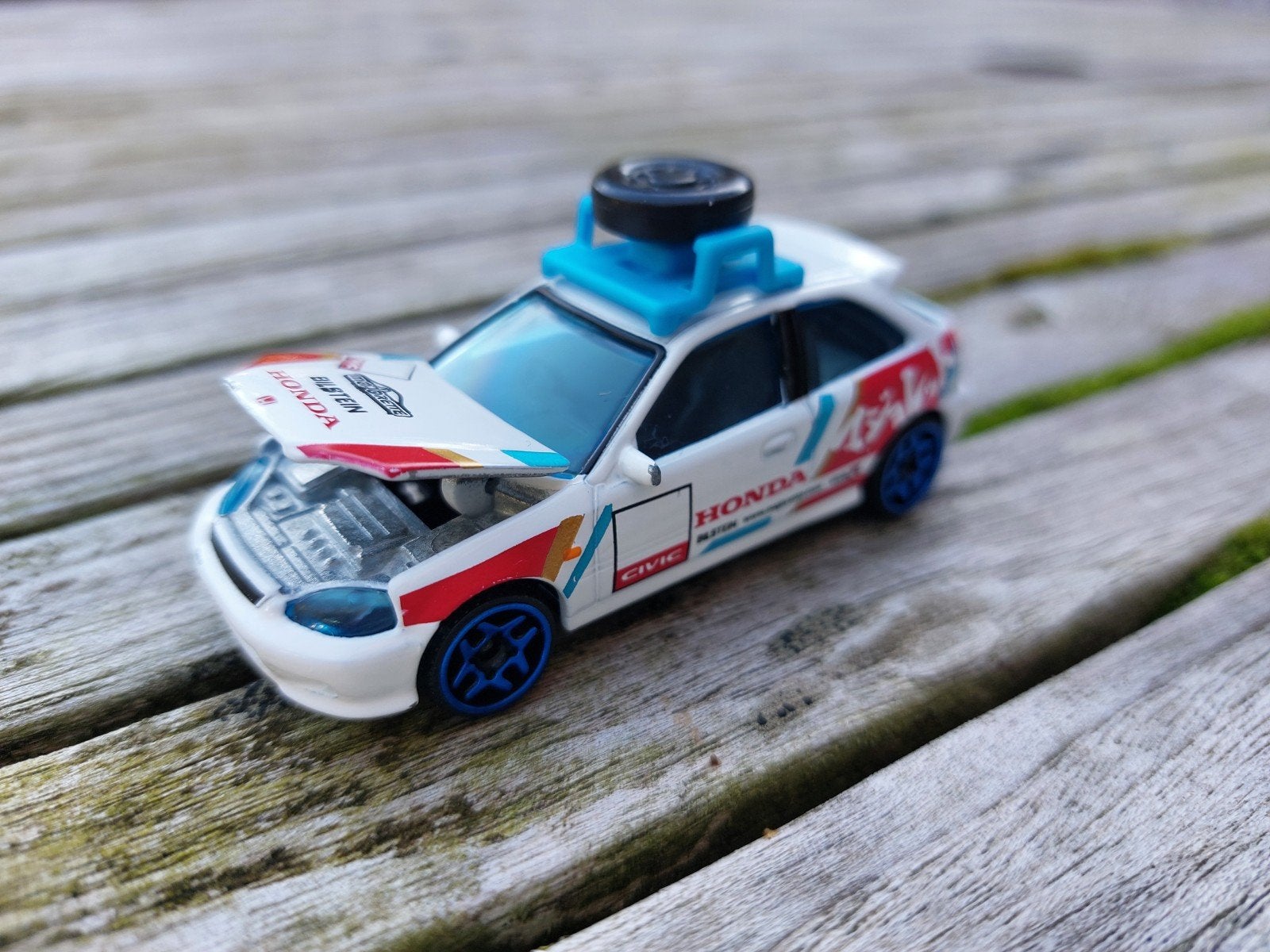 Majorette Honda Civic Type R EK9 Rally Modelauto, Ophalen of Verzenden, Zo goed als nieuw, Auto, Overige merken