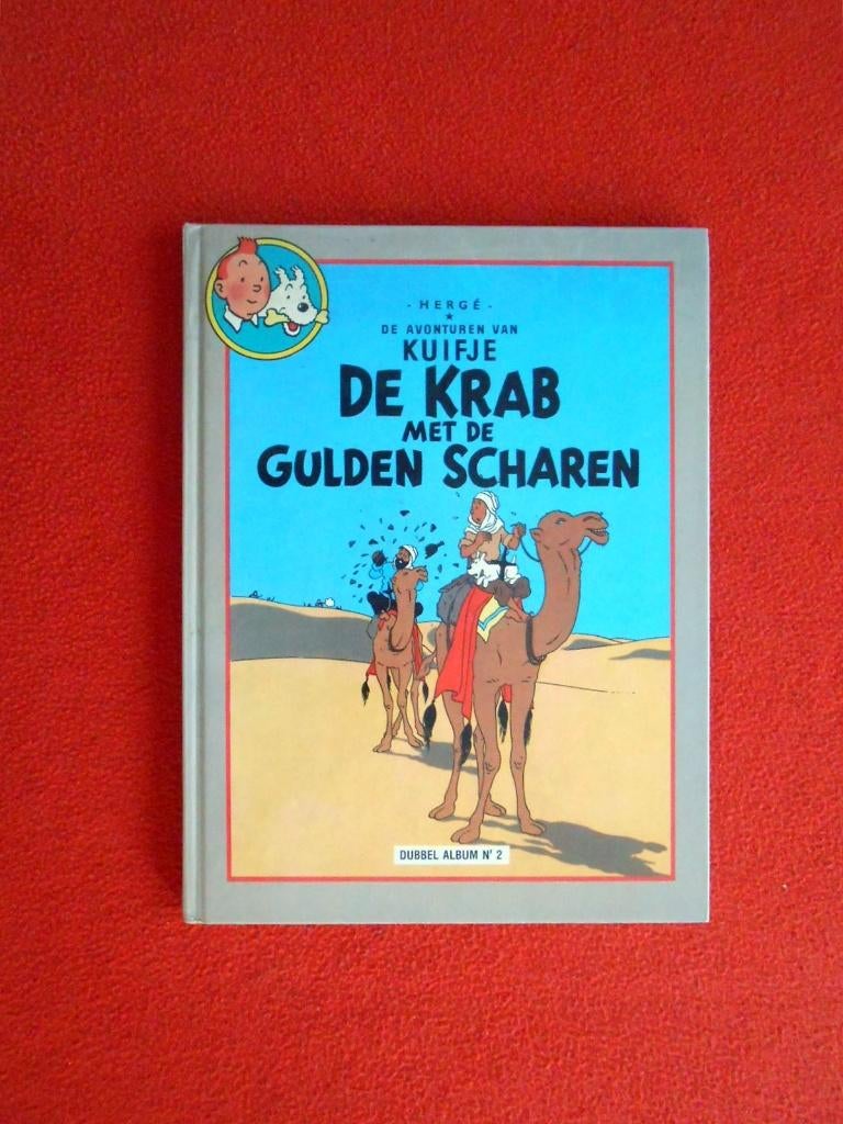 Kuifje: Dubbelalbum nr. 2: Krab gulden scharen + Zwarte goud, Eén stripboek, Ophalen of Verzenden, Zo goed als nieuw