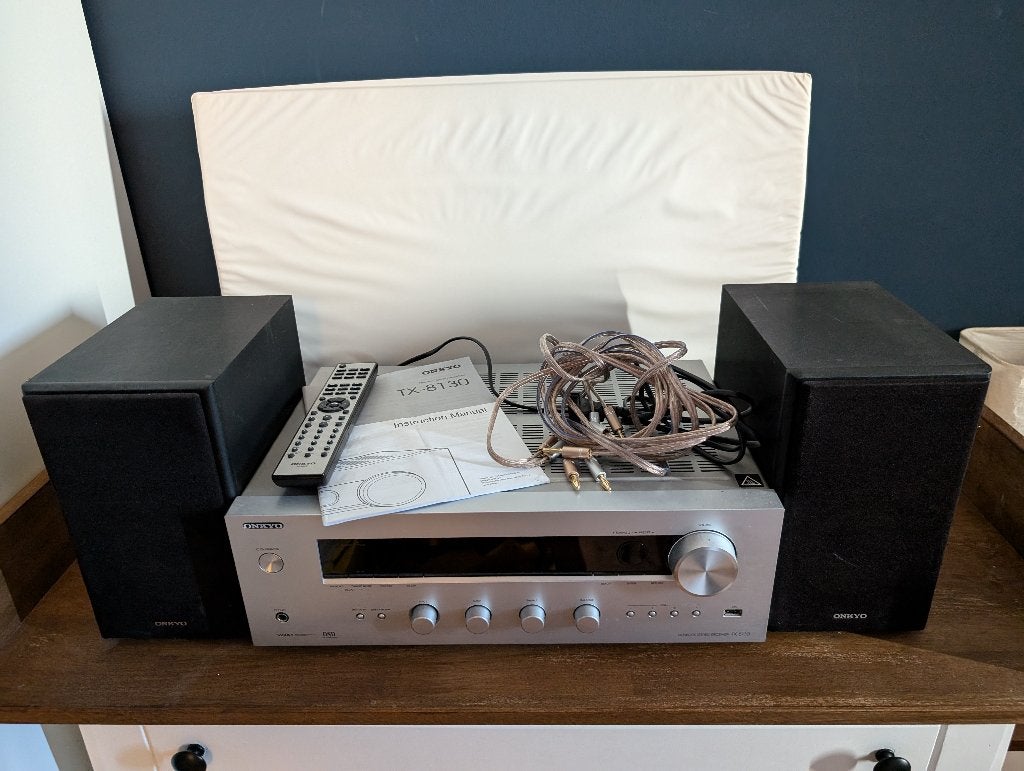Onkyo Receiver TX-8130 met D-045 speakers, Ophalen, Gebruikt, 60 tot 120 watt, Stereo