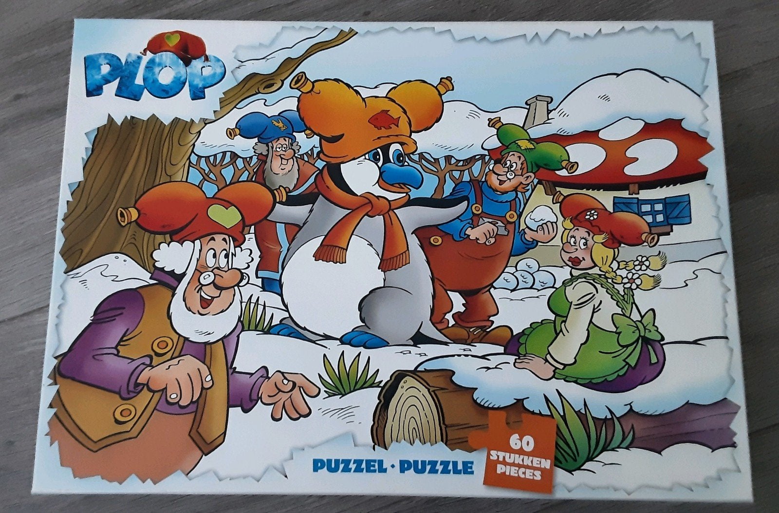 Plop Puzzel - 60 Stukjes - Wintertafereel, Ophalen, Zo goed als nieuw
