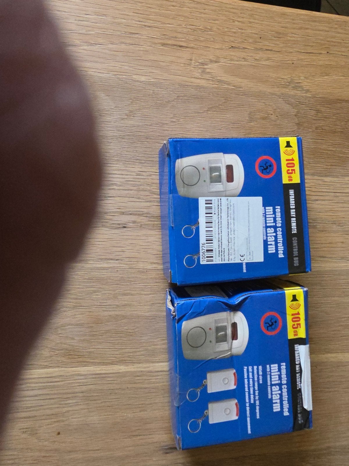 Mini Infrarood Alarm met Afstandsbediening (2 stuks), Ophalen, Beweging, Detector, Sensor of Melder, Draadloos