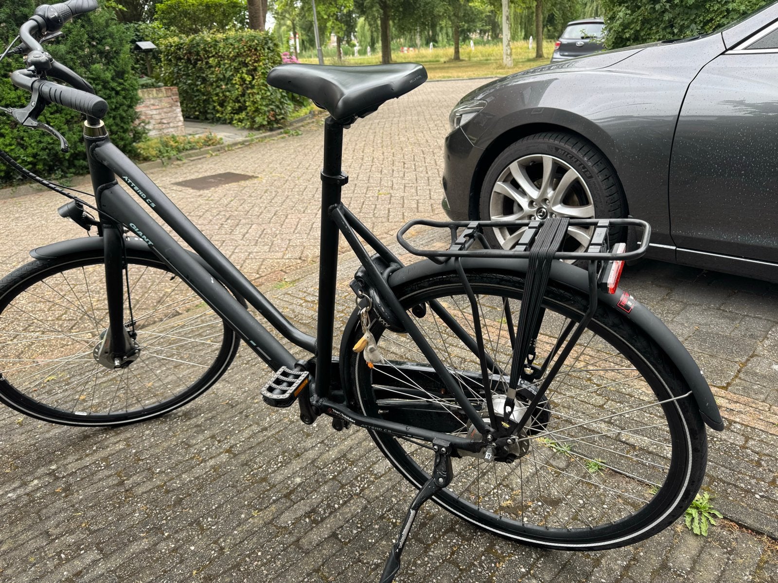 Giant Attend C5 Damesfiets XL Zwart, Ophalen, Gebruikt, Velgrem, Versnellingen