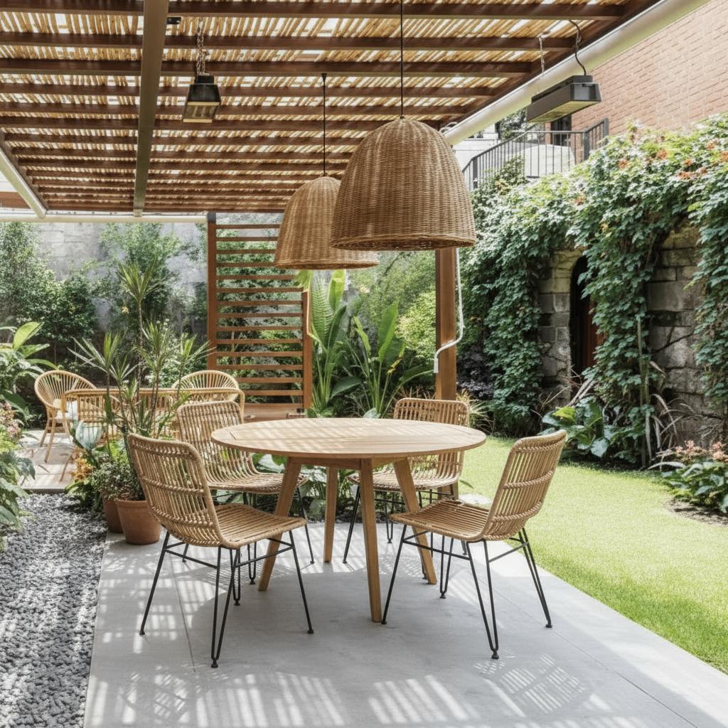 Luxe Tuintafel, Nieuw, Gratis thuis bezorgd, Tuin en Terras, Tuintafels, Nieuw, Rond, Hout, Verzenden