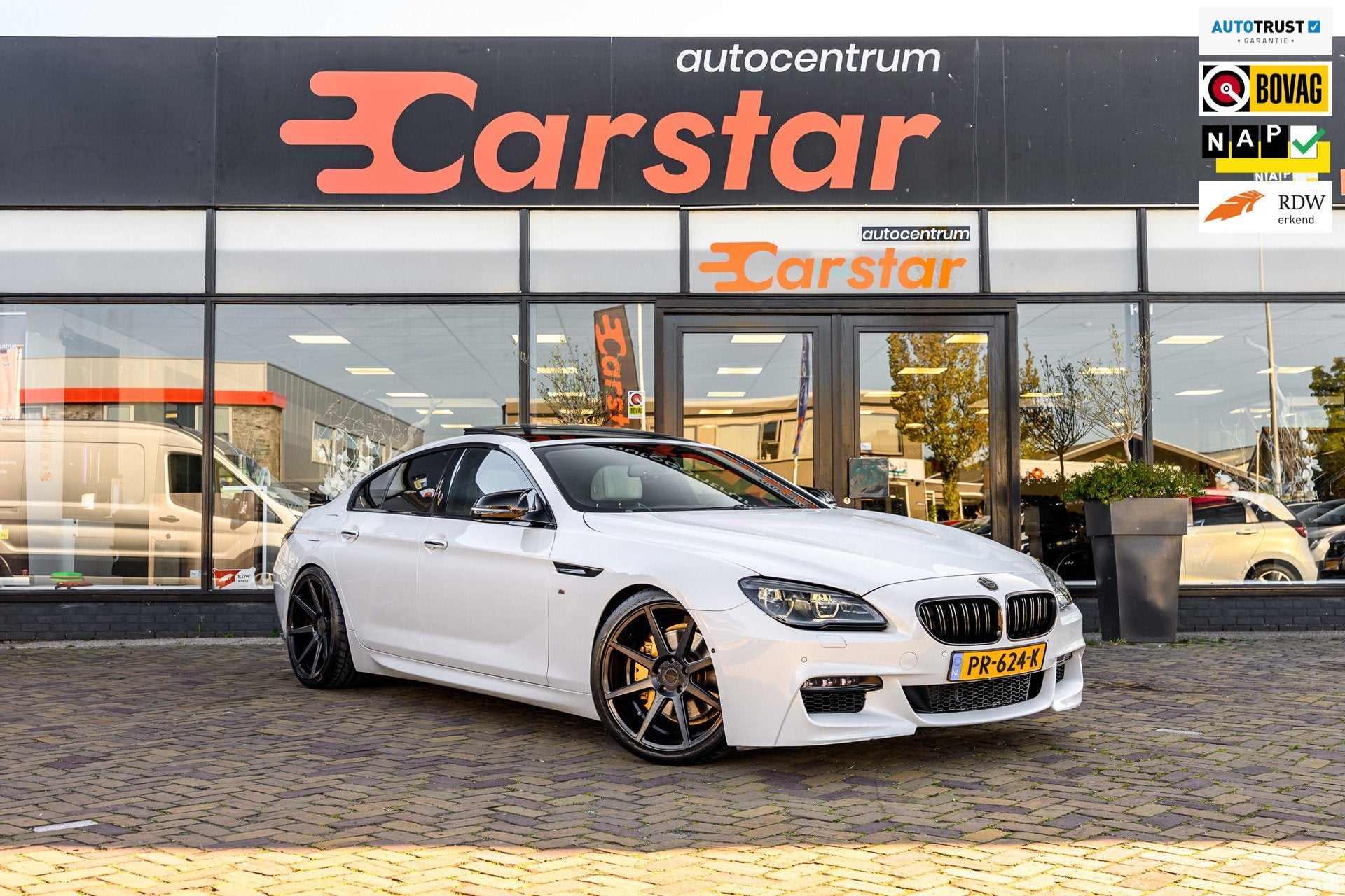 BMW 6-serie Gran Coupé 640i High Executive|Dak|Cruise|Leder, Auto's, BMW, Achterwielaandrijving, 320 pk, Wit, Bedrijf