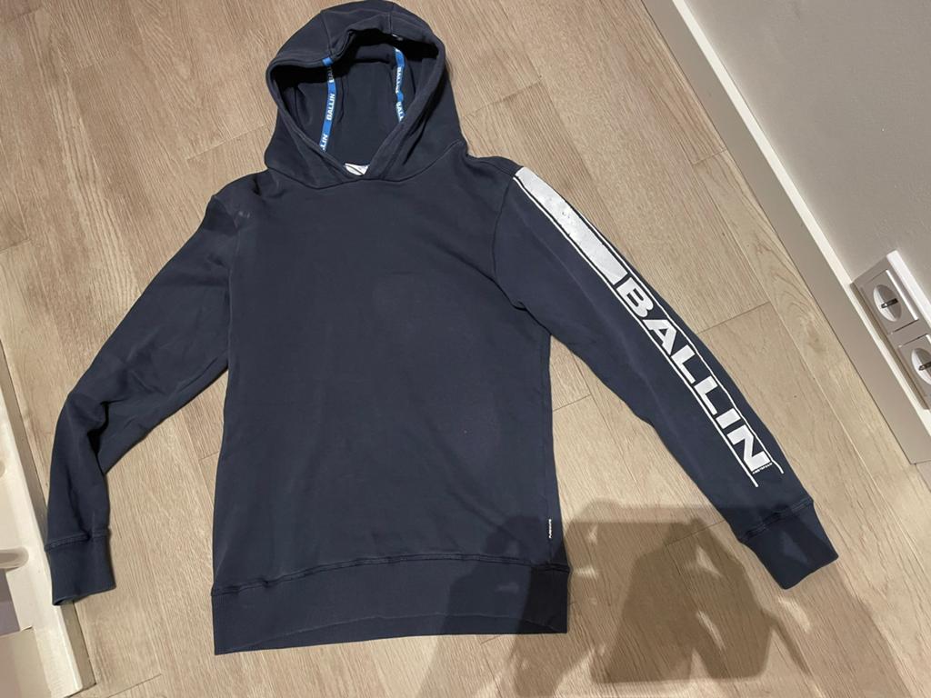Vintage ballin hoodie navy mt xs = 164, Ophalen of Verzenden, Gebruikt, Jongen, Trui of Vest