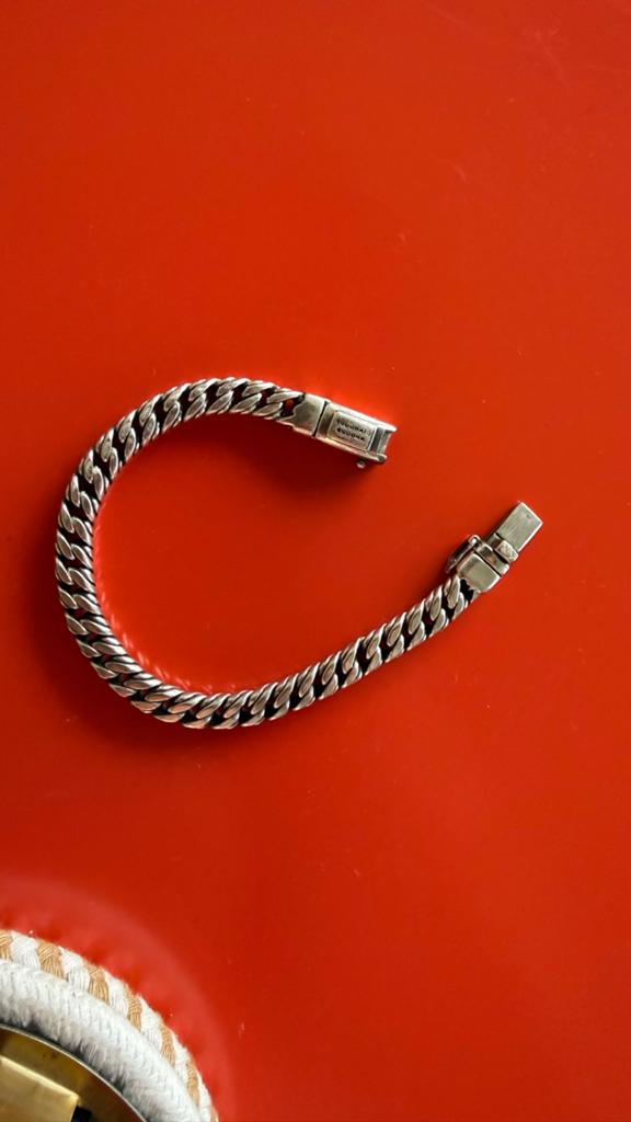 Buddha to Buddha armband - Zilveren schakelarmband, Sieraden, Tassen en Uiterlijk, Armbanden, Ophalen of Verzenden, Zo goed als nieuw