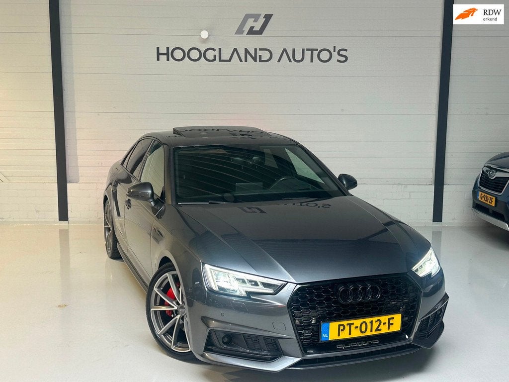 Audi A4 Limousine 2.0 TFSI Quattro S-LINE 354PK TOPSTAAT BOM, Auto's, Automaat, Gebruikt, 4 cilinders, Vierwielaandrijving