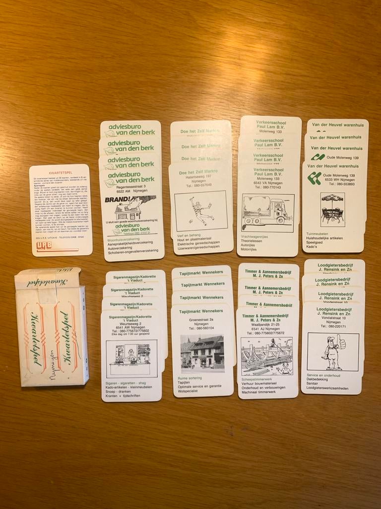Vintage Kwartetspel Nijmegen - Lokale Bedrijven, Ophalen of Verzenden, Zo goed als nieuw, Kwartet(ten)
