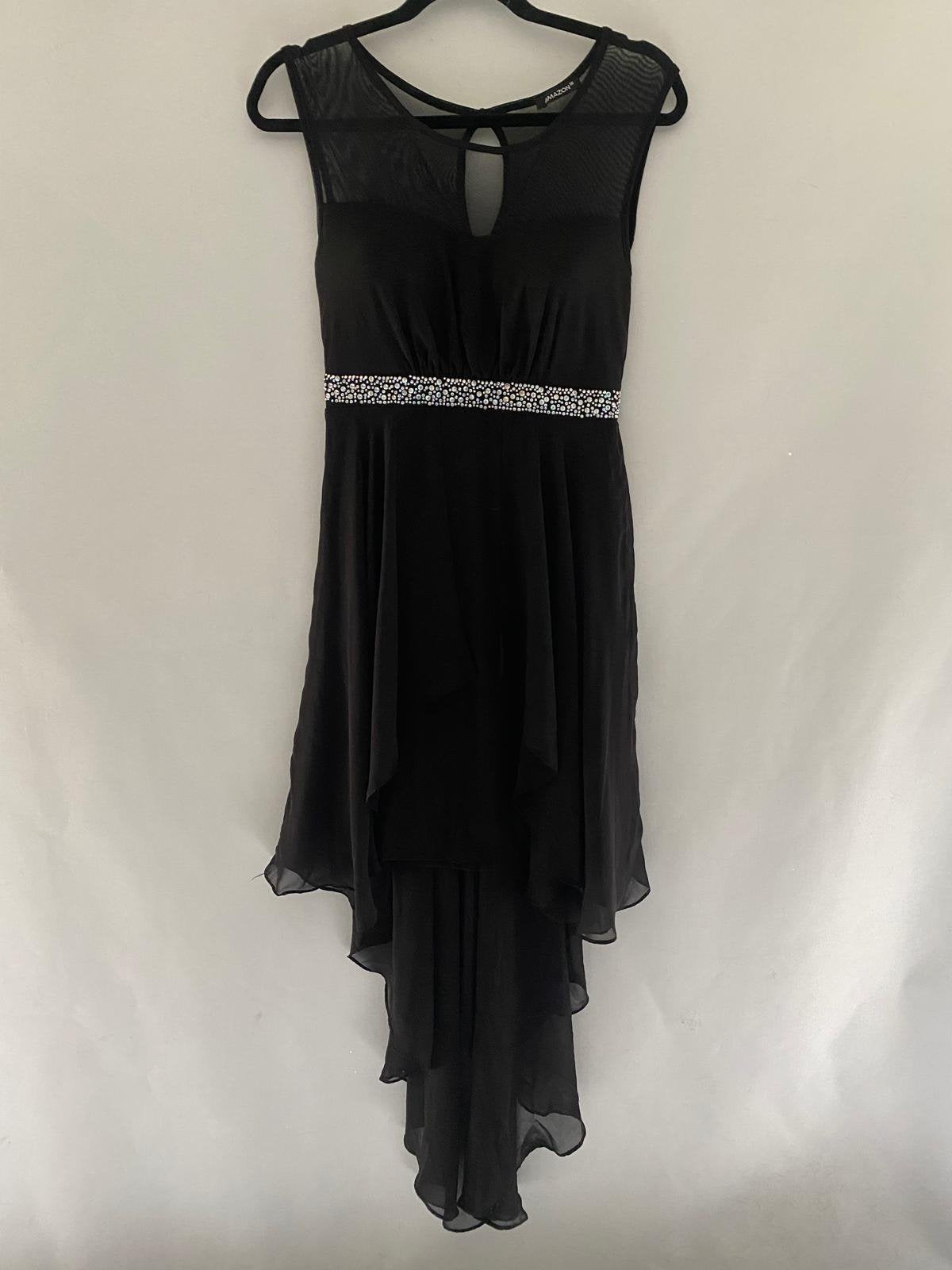 Zwarte Galajurk / Feestjurk Strass Taille | Maat 38 Amazon, Kleding | Dames, Maat 38/40 (M), Zwart, Ophalen of Verzenden, Zo goed als nieuw