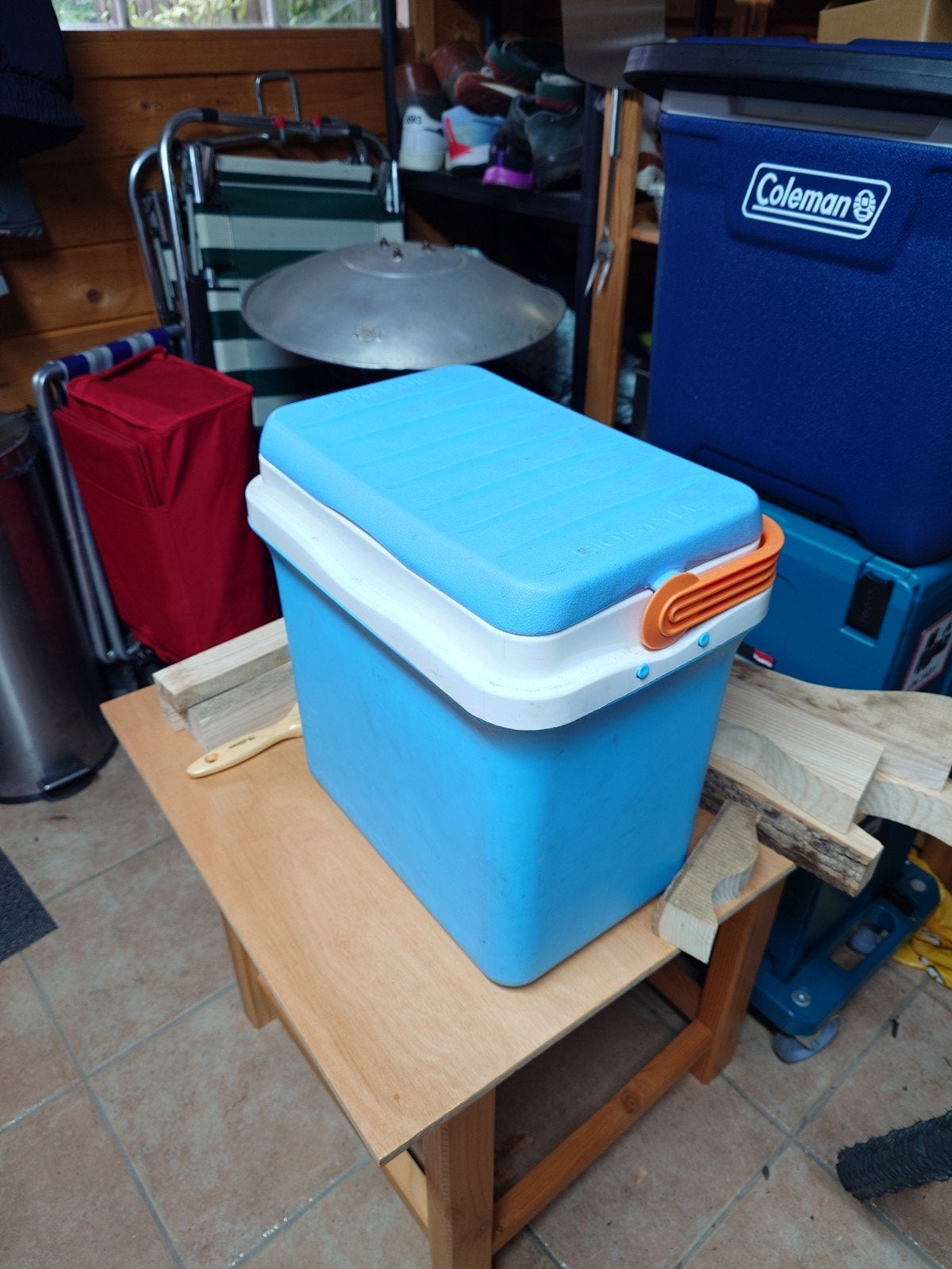 Gio' style koelbox 22L met oranje handvat, Ophalen of Verzenden, Gebruikt, Koelbox, Koelelement