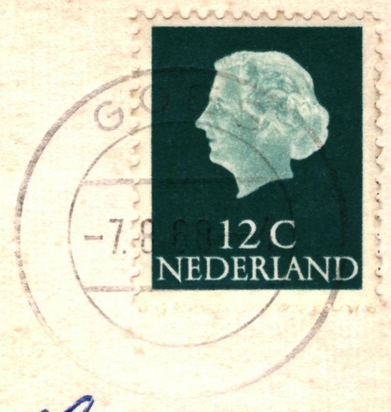 972363 Renesse 1968 strandgezicht Gelopen met zegel, Ophalen of Verzenden, 1960 tot 1980, Gelopen, Zeeland