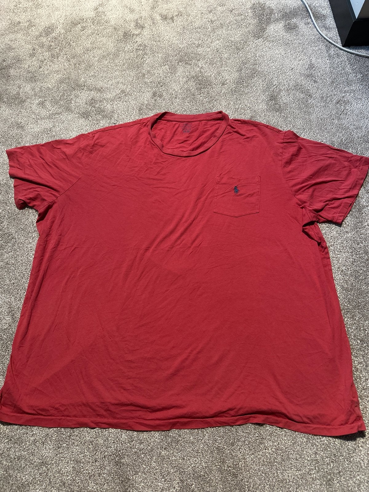 Rood Polo Ralph Lauren T-shirt met borstzak, Ophalen of Verzenden, Gedragen, Maat 56/58 (XL), Rood