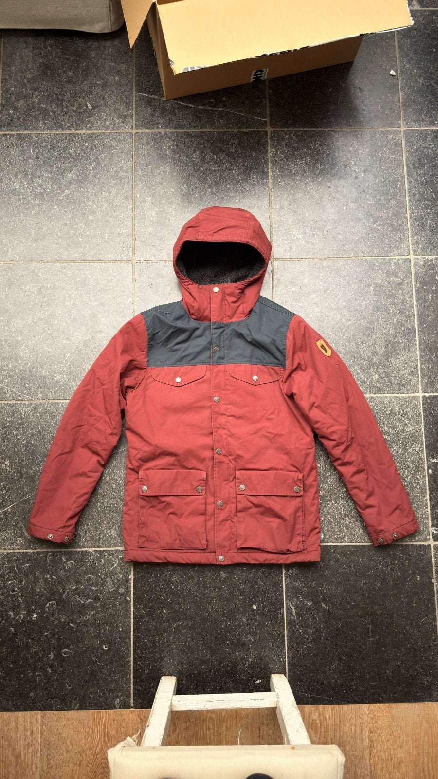 Fjällräven Greenland Winter Jacket S – Bordeaux, Ophalen of Verzenden, Zo goed als nieuw, Maat 46 (S) of kleiner, Rood