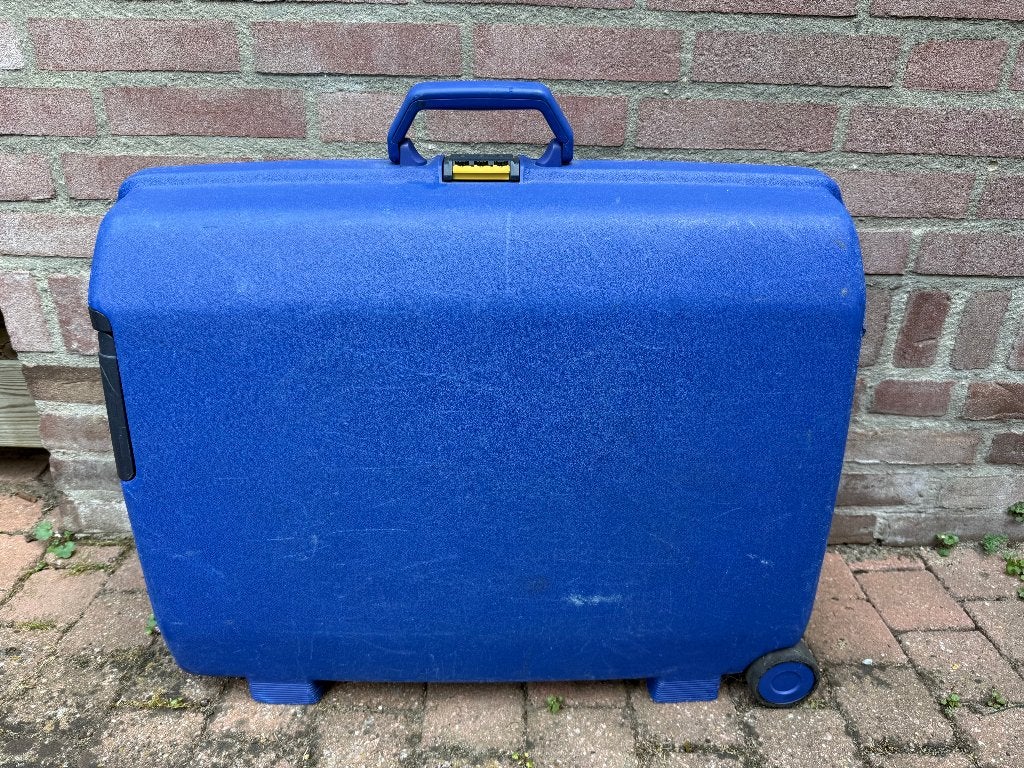 Samsonite harde koffer met 2 wieltjes 67 x 22 x 52 cm blauw, Gebruikt, Hard kunststof, Minder dan 35 cm, Wieltjes