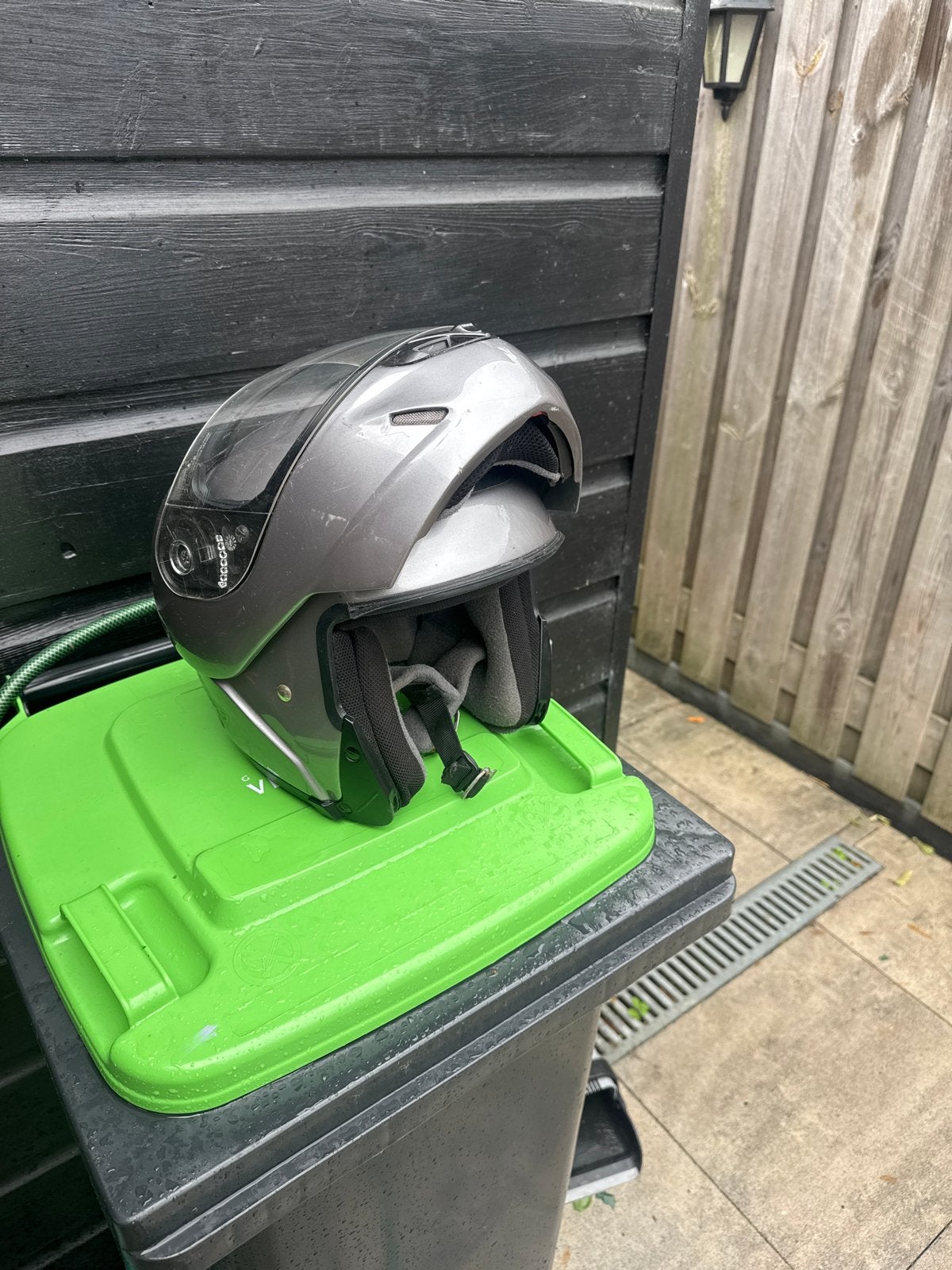 Grijze Systeemhelm bayard maat xl, Motoren, Ophalen of Verzenden, Tweedehands, Systeemhelm