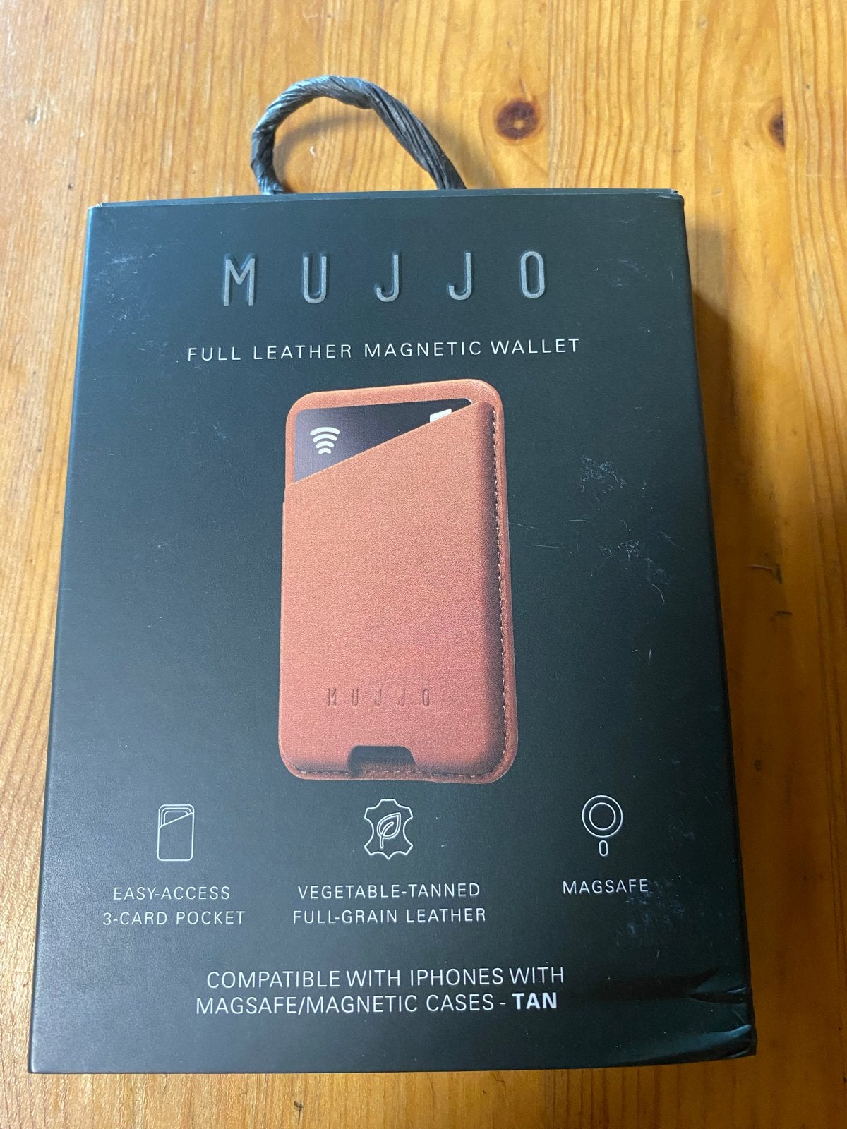 Mujjo Leren MagSafe Kaarthouder Wallet - Tan, Telecommunicatie, Mobiele telefoons | Hoesjes en Frontjes | Apple iPhone, Nieuw