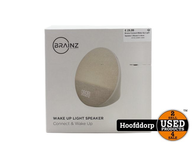 Brainz Connect Wake Up Light Speaker | Nieuw in doos, Flex Ltd., Zo goed als nieuw, https://flex.com/contact-us, Nobelstraat 10, 5807 GA Oostrum LB, Limburg, Nederland