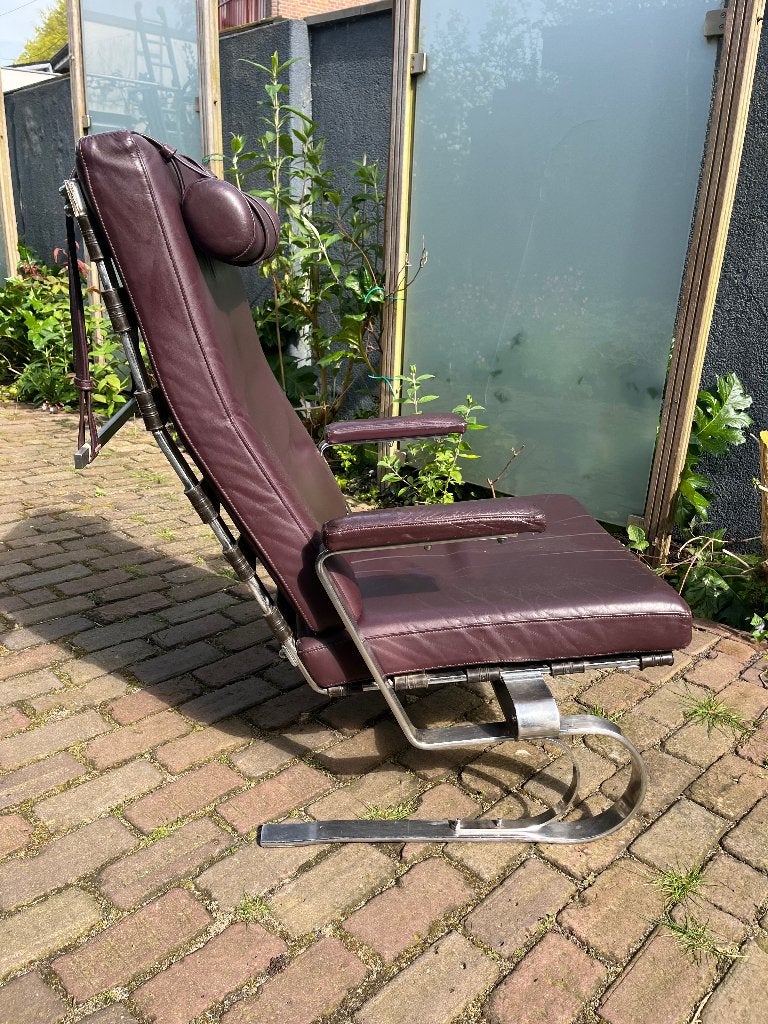 COR fauteuil jaren 70 Swing serie Adolf en Schröpfer, Ophalen, Gebruikt, Leer, 75 tot 100 cm