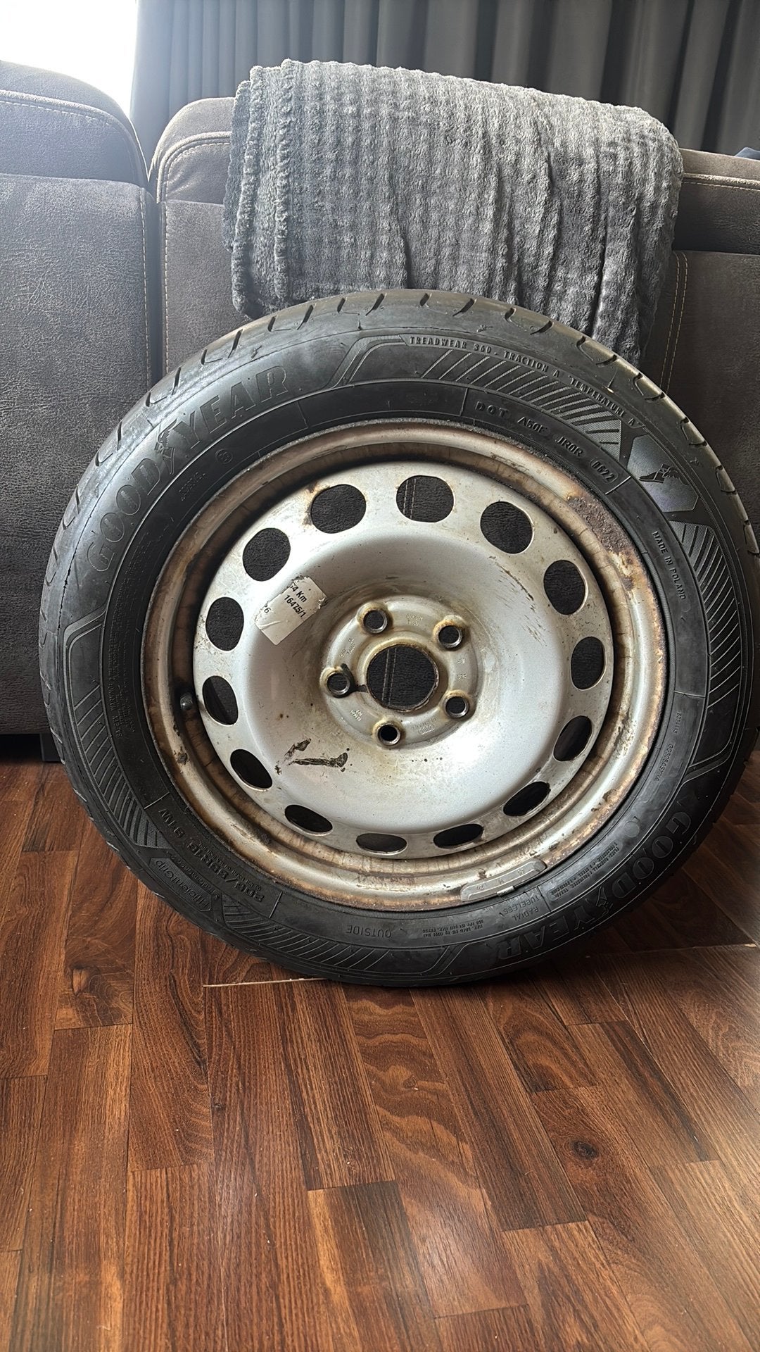 Goodyear zomerband 205/55R16 91W - Reservewiel, Ophalen, Gebruikt, 16 inch, Banden en Velgen