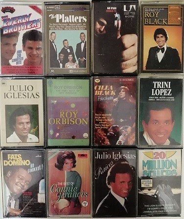 20 originele cassettebandjes met popmuziek uit de jaren 60, Gebruikt, 2 t/m 25 bandjes, Ophalen of Verzenden, Origineel