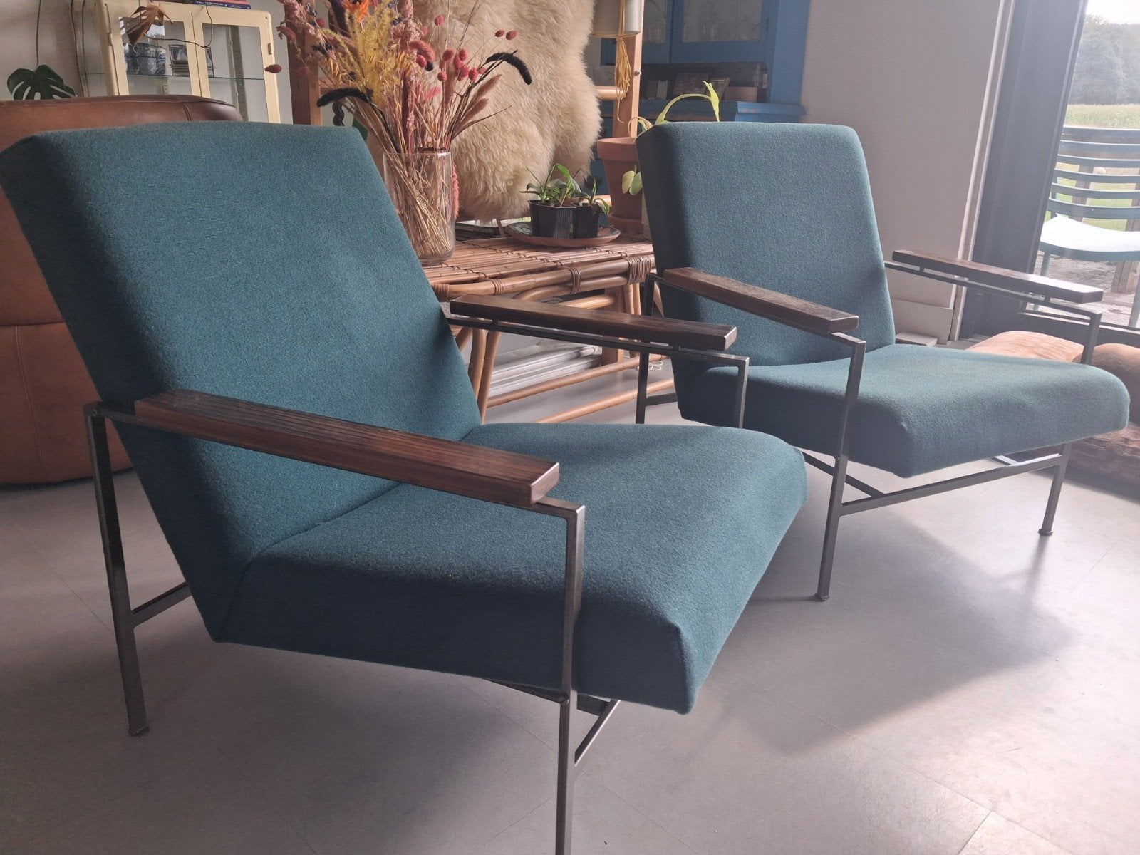 Set van 2 vintage Rob Parry fauteuils Gelderland, Ophalen, Gebruikt, Eenpersoons, 75 tot 100 cm