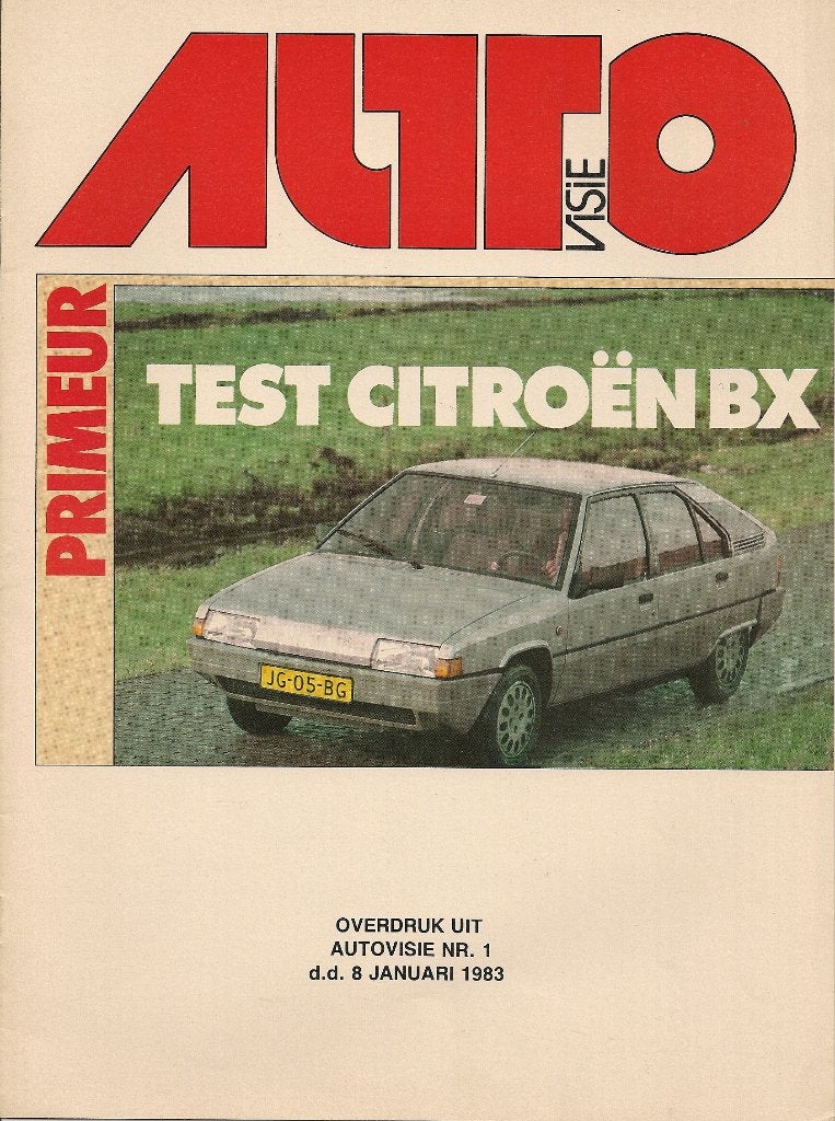 Test Citroën BX. Overdruk Autovisie, januari 1983, Ophalen of Verzenden, Nieuw, Citroën