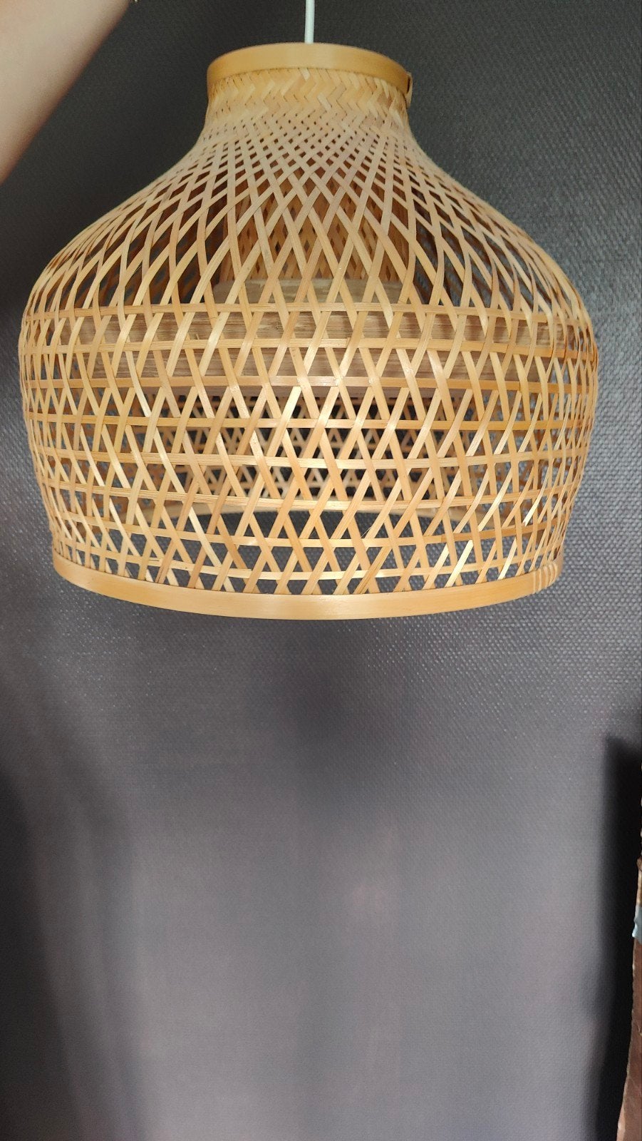 IKEA misterhult bamboe hanglamp, Ophalen, Bohemian, Scandinavisch, Natuurlijk, Natuurlijk materiaal, E27 (groot)