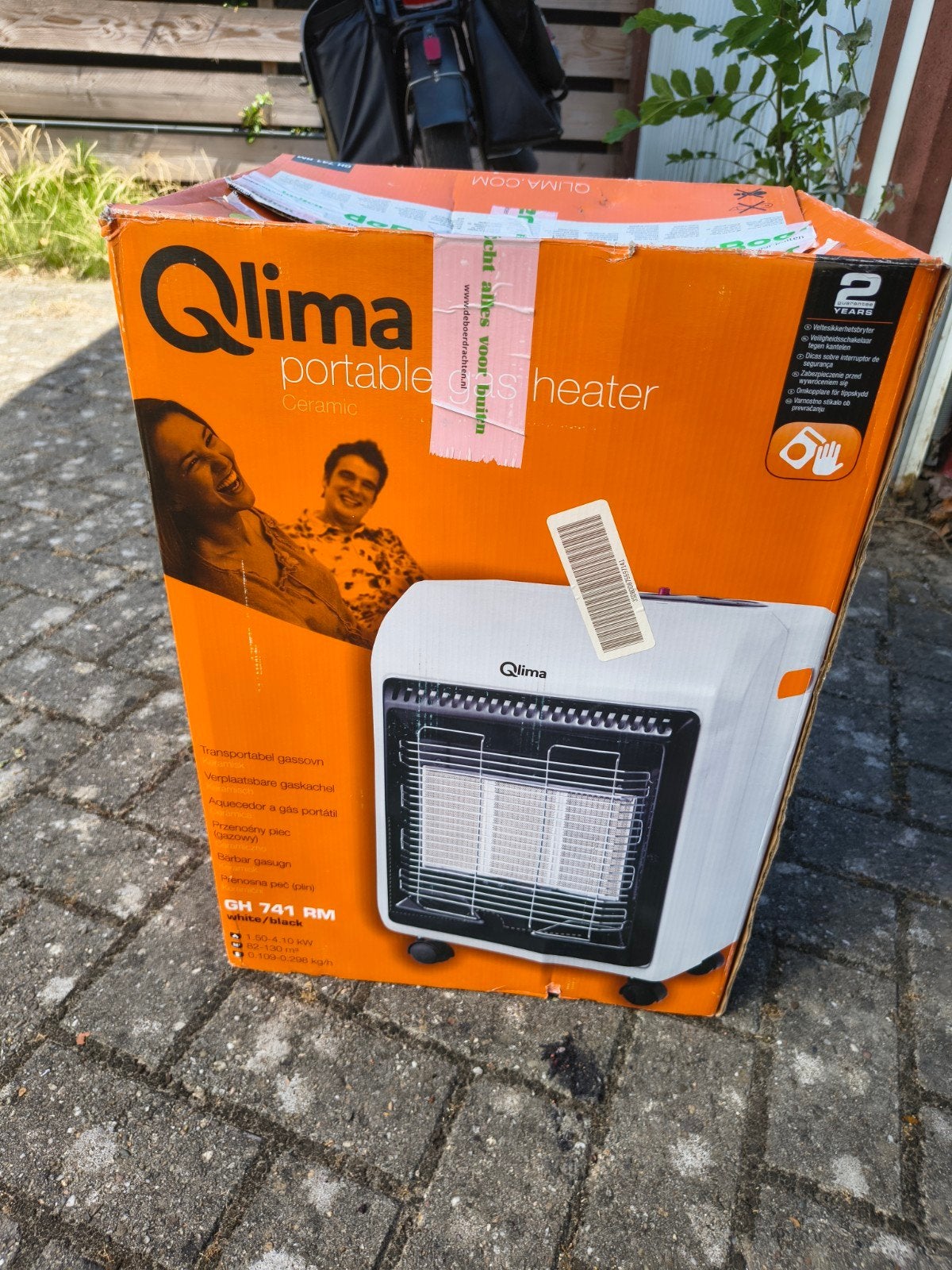 Qlima GH 741 RM Draagbare Gaskachel - Nieuw in doos, Gas, Nieuw, Ophalen of Verzenden, Vrijstaand