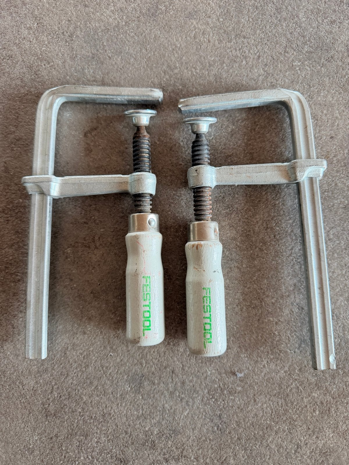 Festool geleiderail klemmen (2 stuks), Ophalen of Verzenden, Gebruikt, Klem, Festool
